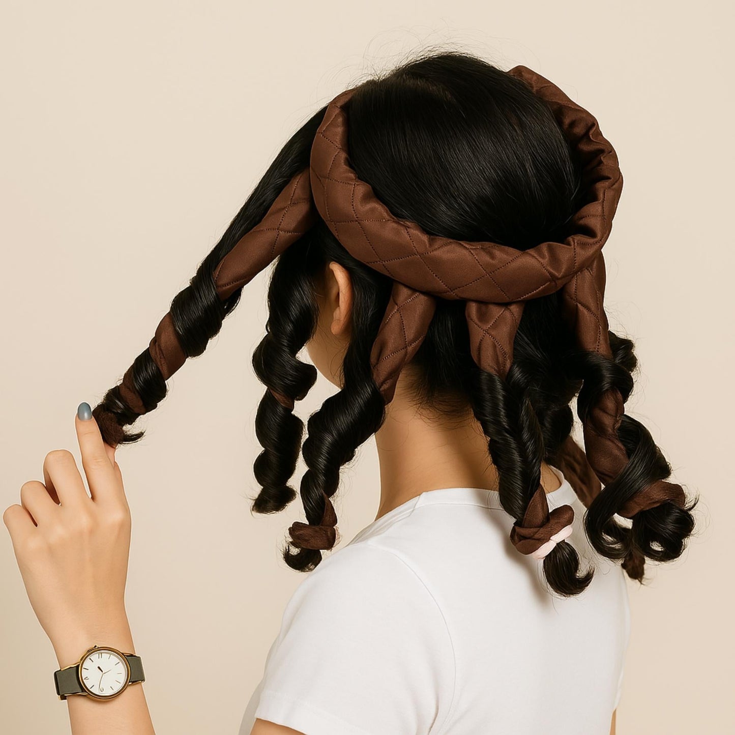 Bandeau curling sans chaleur pour boucles naturelles overnight